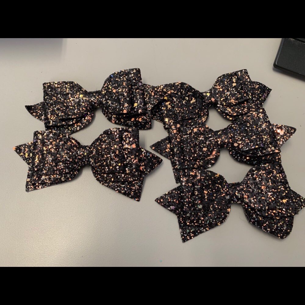 Girls glitter hair bows